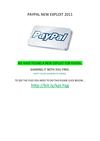 PAYPAL NEW EXPLOIT 2011