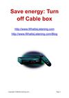 Save energy- Turn off Cable box