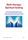 Reiki therapy- Spiritual healing
