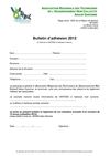 Bulletin d'adhésion 2012