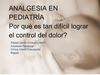 analgesia en pediatria