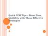 Quick SEO Tips – Boost Your Visibility with These Effective Strategies