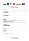 Fiche préalable de présentation