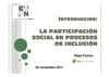 Participación y procesos de inclusión social (Pepa Franco. EAPN, 2011)