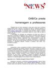 OAB/Ce presta homenagem a professores de Direito