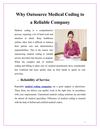Why Outsource Medical Coding to a Reliable Company