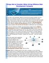 Things Not to Consider When Hiring Offshore Web Development Company