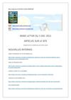 NEWS LETTER DU 5 DECEMBRE 2011