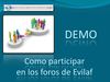 Demo, como participar en el FORO de evilaf
