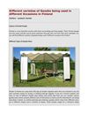 Different varieties of Gazebo being used in different Occasions in Finland