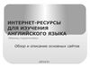 Интернет-ресурсы для изучения английского языка