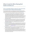 What to Look For When Buying Real Estate In Destin, FL.