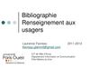 Bibliographie cours IUT 28/11/2011 1ère année