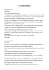 Claudia diary