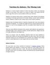 Nutrition for Diabetes the Missing Link