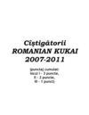 CÎŞTIGĂTORII 2007-2011 - PUNCTAJ