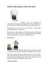 Which Coffee Makers Work The Best?