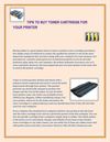 Tips to buy toner cartridge for your printer