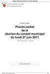 Conseil municipal du 27 juin 2011