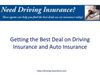 Getting the Best Deal on Driving Insurance and Auto Insurance