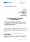 MERCER - enquête de rémunération France 2011