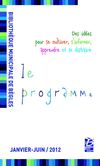 Programme Bibliotèque - 1er semestre 2012