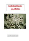 Contrôle corrigé sur Athènes en 6ème