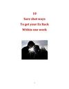 10 Ways to Get Your Ex Back in a Week