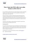 Three Online Giants That WILL Affect Your Business in 2012 [Part 3]