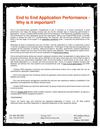 End to End Application Performance - Why Is It Important?