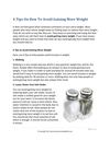 4 Tips On How To Avoid Gaining More Weight
