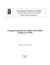 O Espaço Geográfico da Cidade Universitária Campus I na UFPB