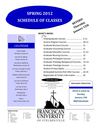 Spring 2012 Schedule of Classes