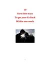 10 Sure Shot Ways To Get Your Ex Back Within One Week