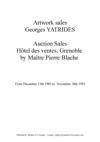 Georges YATRIDES Auction Sales by BLACHE Auctions between 1983 and 1994