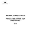 INFORME SELECTIVIDAD 2011 PAIS VASCO