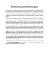 Furnished Apartments Gurgaon