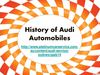 History of Audi Automobiles