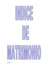 Incide de Matrimonio