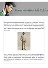 Focus on Mens Suit Colors