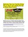 Budweiser One Love Nutrifest Brings Diverse Music and Unifying Message at Miami Music Festival