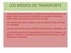 LOS MEDIOS DE TRANSPORTE