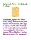Handmade Paper - Eco-Friendly Products
