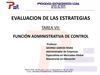 La Función Administrativa de Control