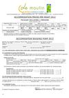 Accommodation by night renting contract (low season only)