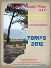 Camping Fontaine Vieille - Tarifs 2012