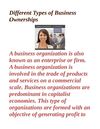 Different Types of Business Ownerships