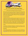 How To Find a Professional Austin Moving Company?