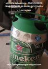 Memoria amplificador para guitarra en barril de cerveza-- Beer amp