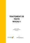 support de cours "Traitement de texte niveau 1"